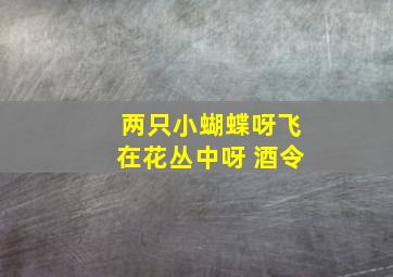 两只小蝴蝶呀飞在花丛中呀 酒令